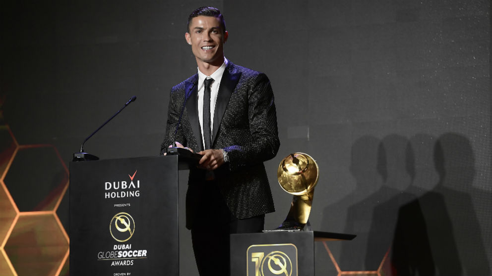 Cristiano Ronaldo, premiado en los Globe Soccer