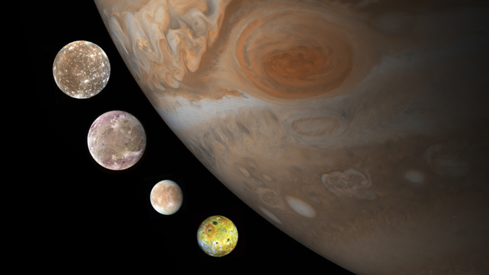Aprende qué son las lunas galileanas de Júpiter