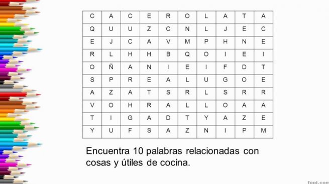Resultado de imagen de sopa de letras en español para niños