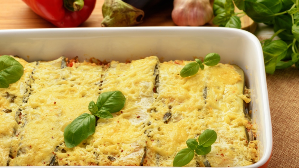Receta de Lasaña de calabacín con pollo