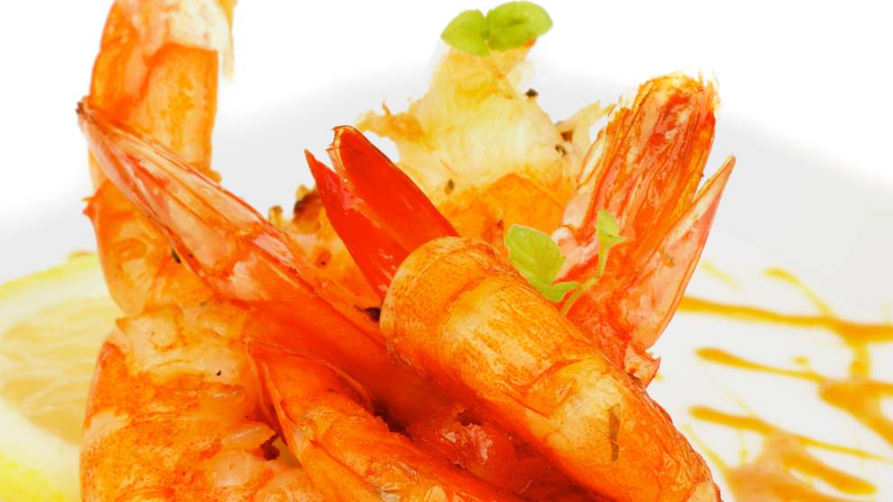 Receta de langostinos con salsa de mostaza