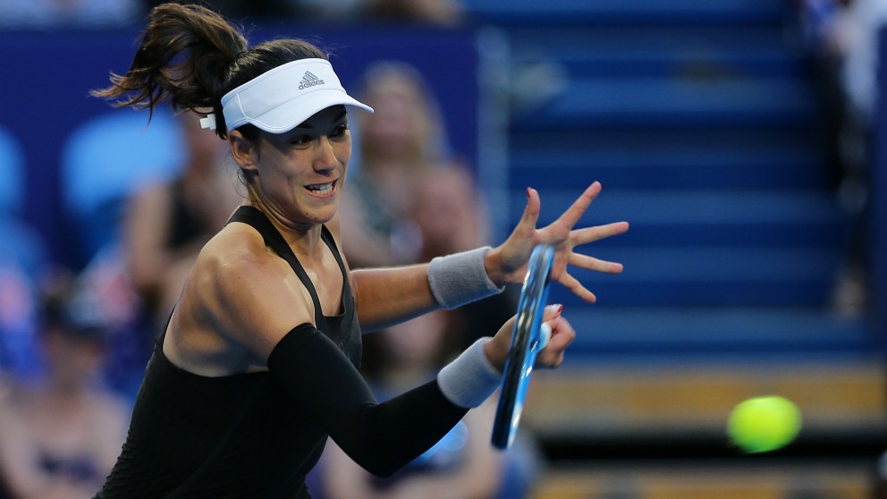 Muguruza, en acción en la Copa Hopman. (Getty)