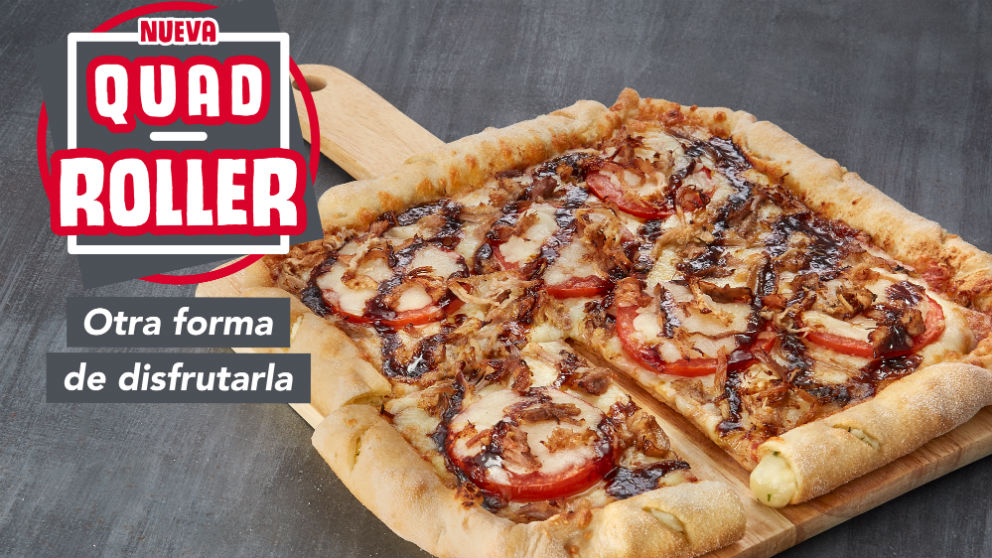Telepizza lanza Quadroller, la primera telepizza cuadrada con los bordes rellenos de queso fundido al ajo (Foto: Telepizza)