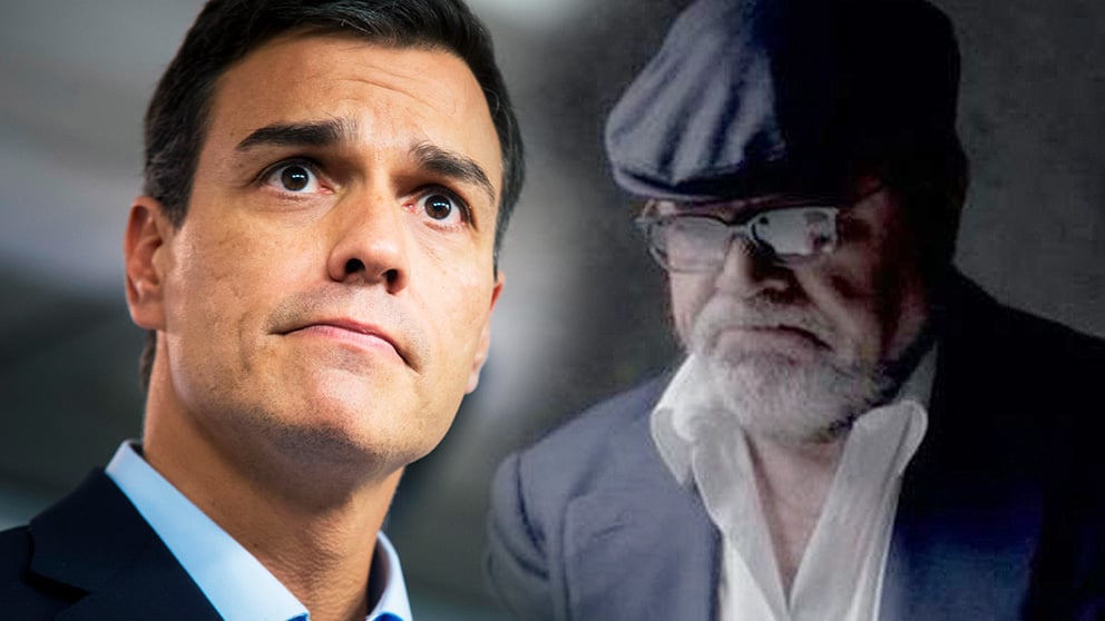 El ex comisario José Manuel Villarejo y Pedro Sánchez, presidente del Gobierno