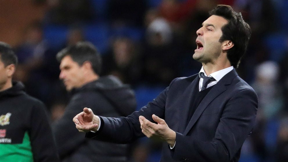 Solari, durante el Real Madrid – Leganés de Copa