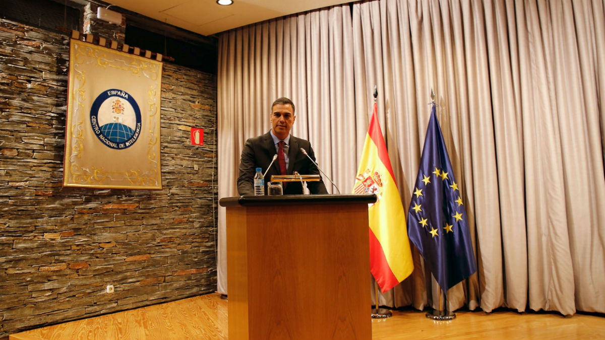 Pedro Sánchez en las instalaciones del CNI (EP).