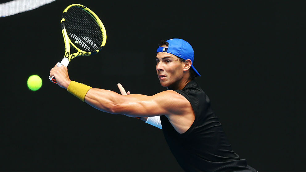Rafa Nadal, en un entrenamiento. (Getty)