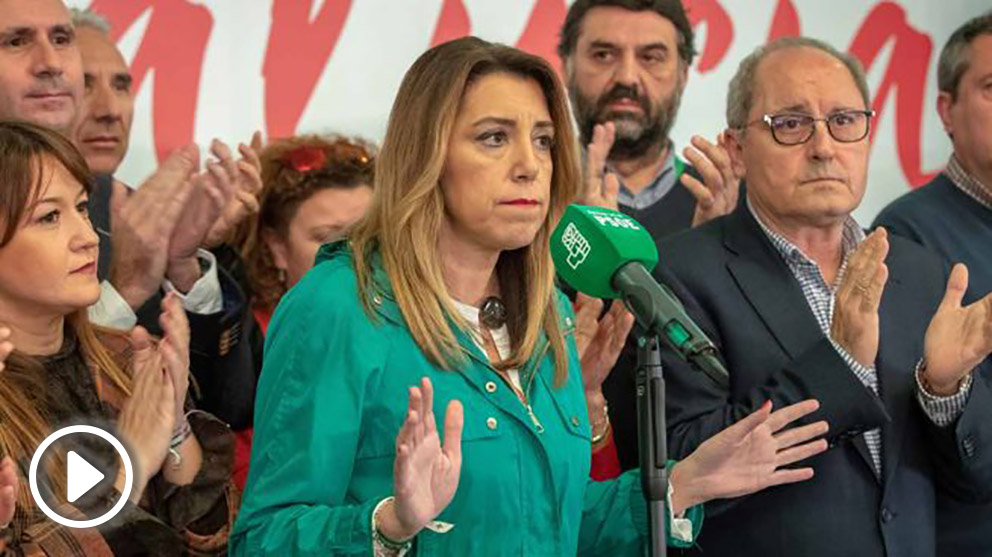 Susana Díaz tras la derrota en las elecciones andaluzas. Foto: EFE