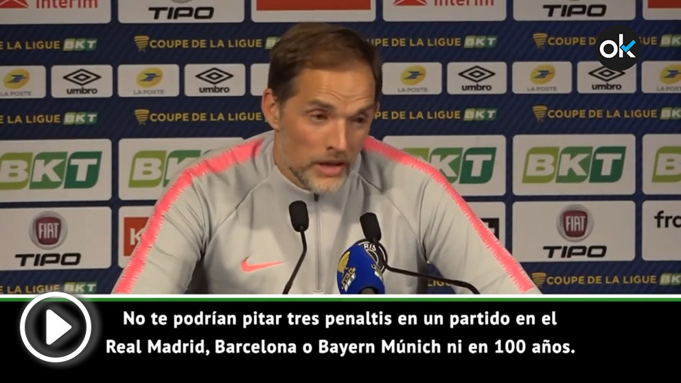 Tuchel, técnico del PSG, en rueda de prensa. (vídeo: Juanma Yela)
