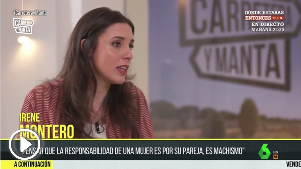 Irene Montero habla sobre Pablo Iglesias en La Sexta