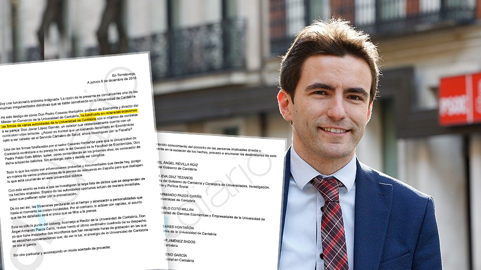 Pedro Casares, el líder del PSOE de Santander implicado en el fraude de las firmas falsificadas de la Universidad de Cantabria