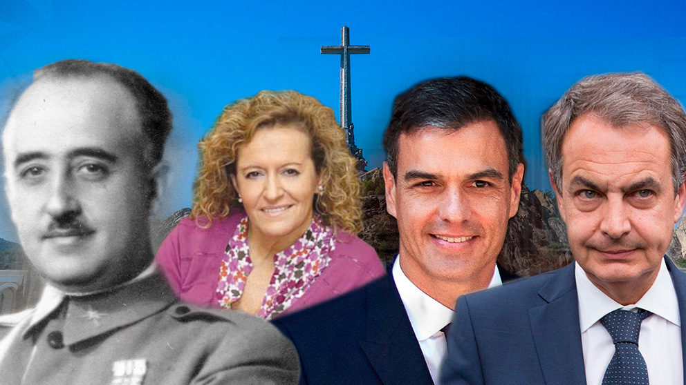 Francisco Franco, María Isabel Durántez, Pedro Sánchez y José Luis Rodríguez Zapatero.