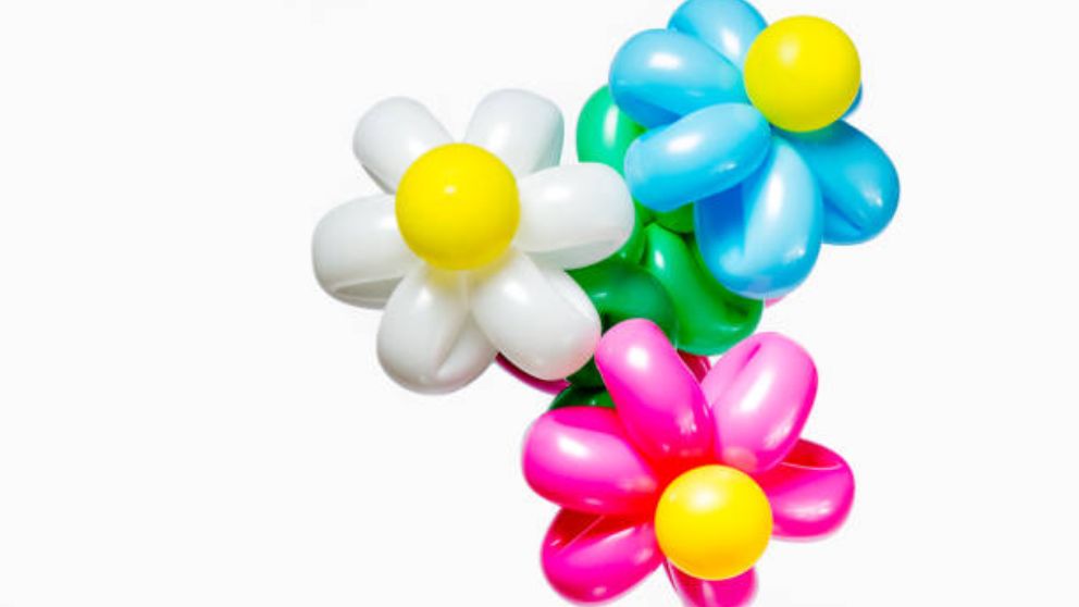como hacer flores con globos - globoflexia facil - flores con globos largos  paso a paso 