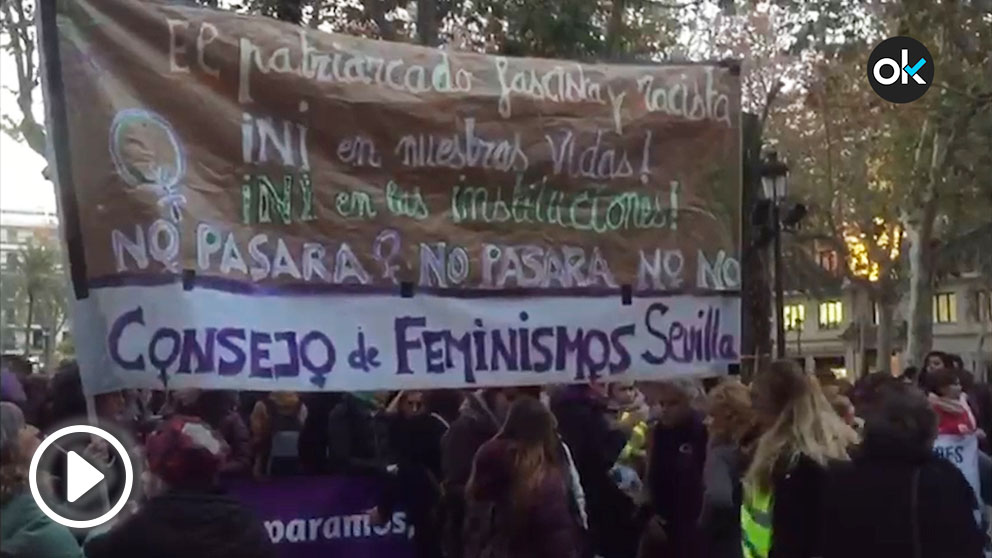 Manifestación feminista en Sevilla