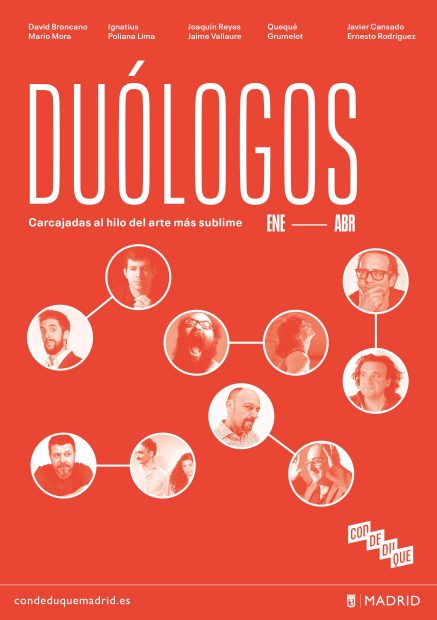 Cartel del ciclo 'Duólogos' en el centro cultural Conde Duque. 