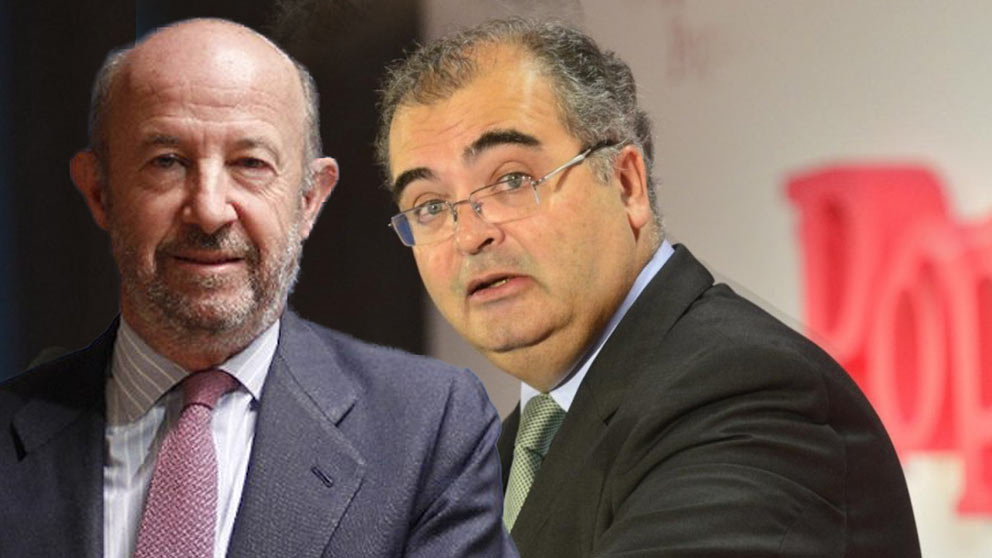 Los ex presidentes de Banco Popular, Emilio Saracho y Ángel Ron.