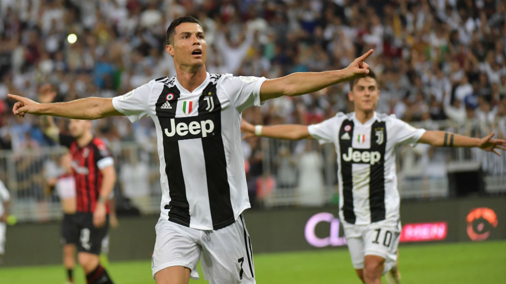 Cristiano celebra su gol ante la Juventus. (AFP)