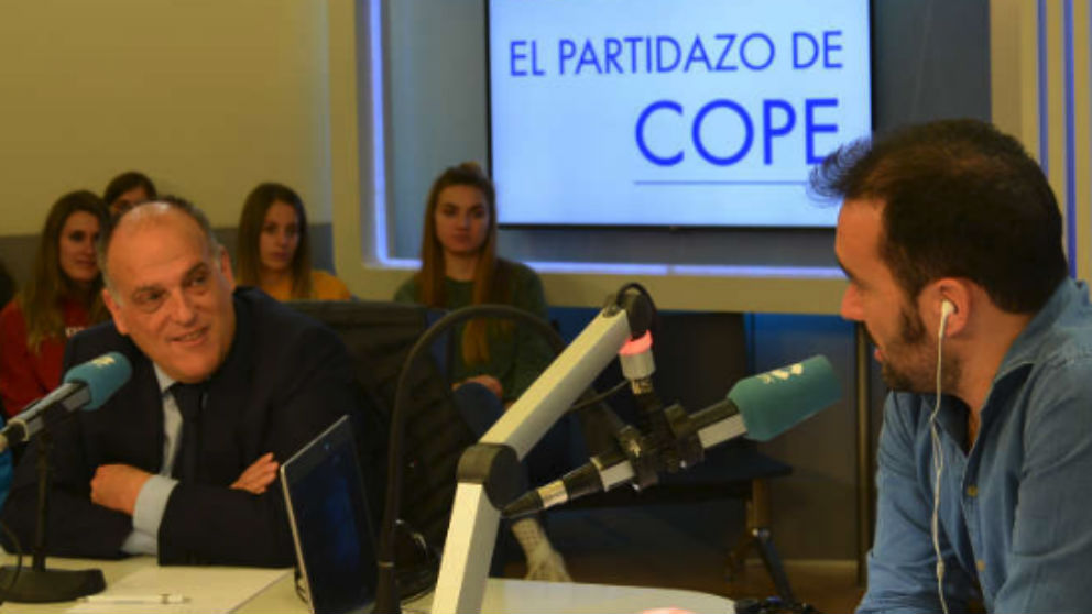 Javier Tebas admitió en la Cope que votará a VOX.