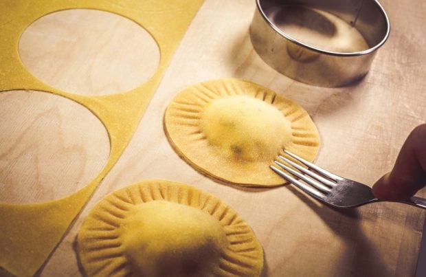 raviolis de pollo