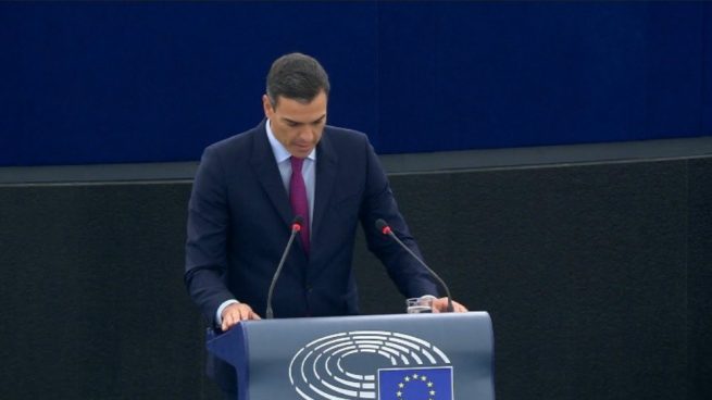 Pedro Sánchez en el Parlamento Europeo