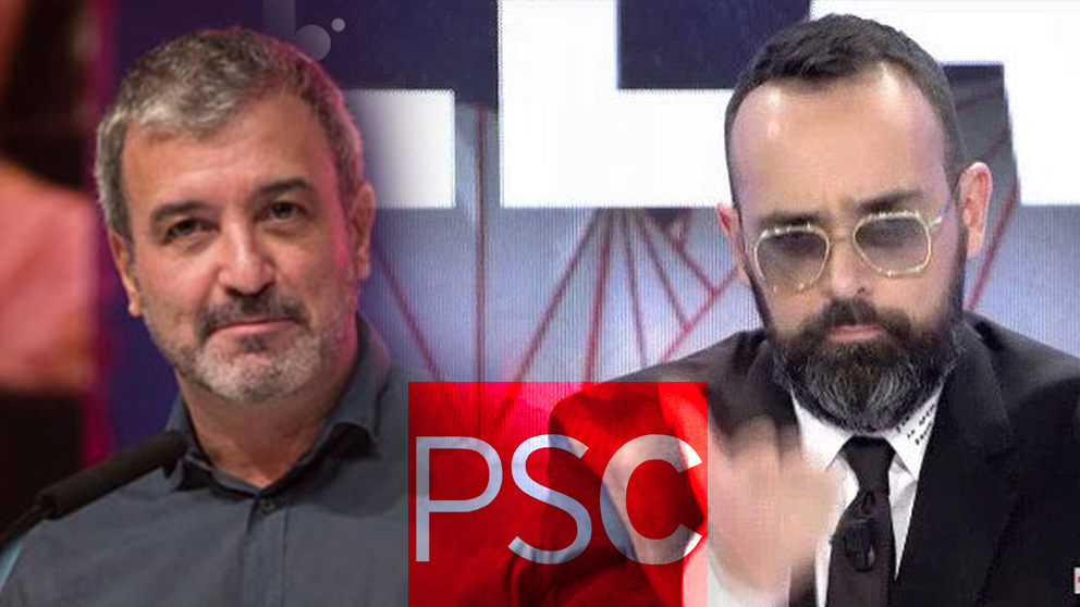 Risto mejjide junto al número uno del PSOE de Barcelona, Jaume Collboni