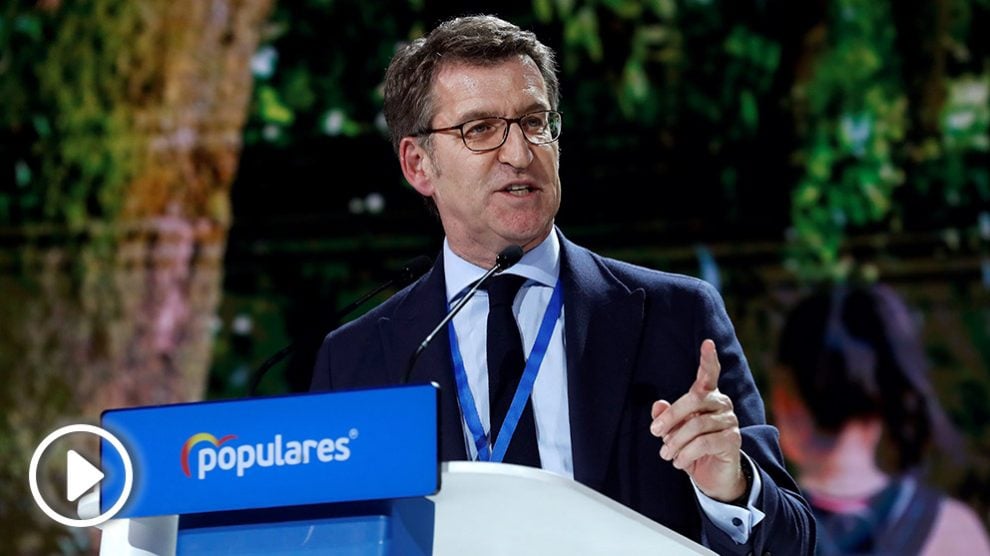 Alberto Núñez Feijóo en la Convención nacional del PP