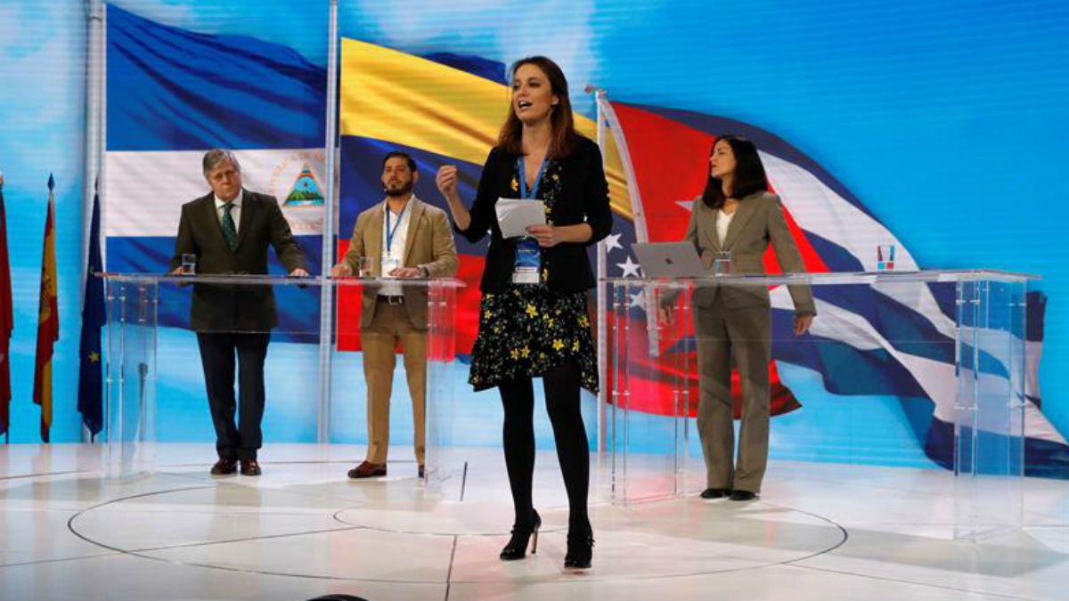 Andrea Levy en la convención (EFE).