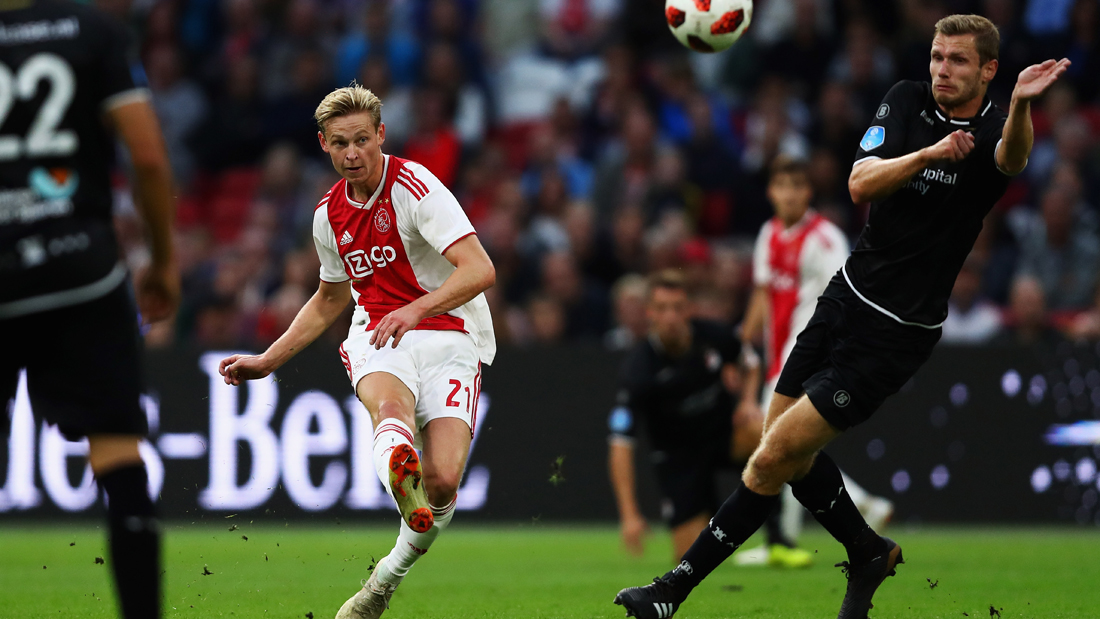 De Jong, en un partido con el Ajax (Getty).