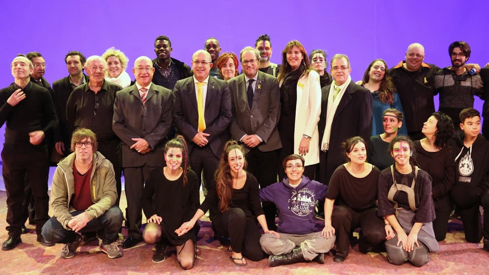 Quim Torra en un acto en Cervera (Lleida), donde se nombraba a esta ciudad Capital de la Cultura Catalana 2019. Foto: Europa Press