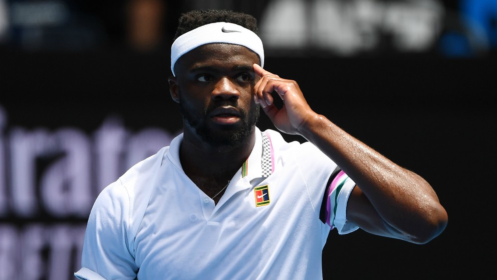 Tiafoe celebra su victoria en el Open de Australia. (Getty)