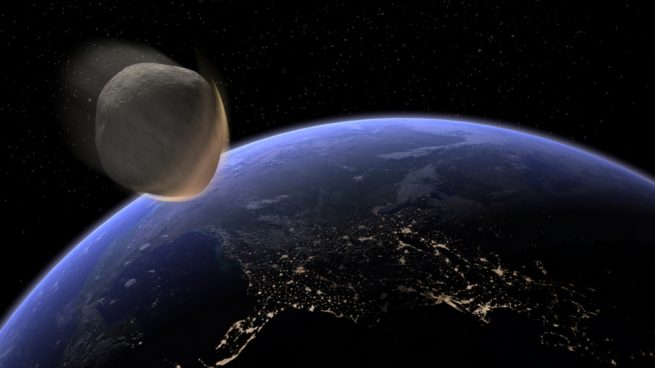 asteroides chocando contra la Tierra