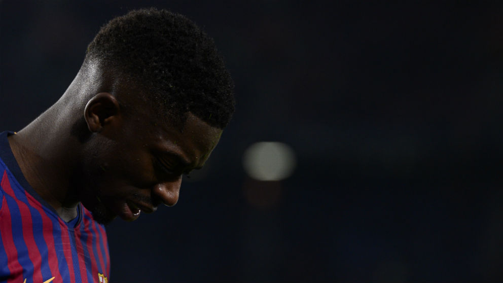Ousmane Dembélé se lesionó en el partido contra el Leganés. (AFP)