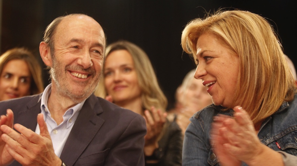 Elena Valenciano y Alfredo Pérez Rubalcaba. (Foto. PSOE)