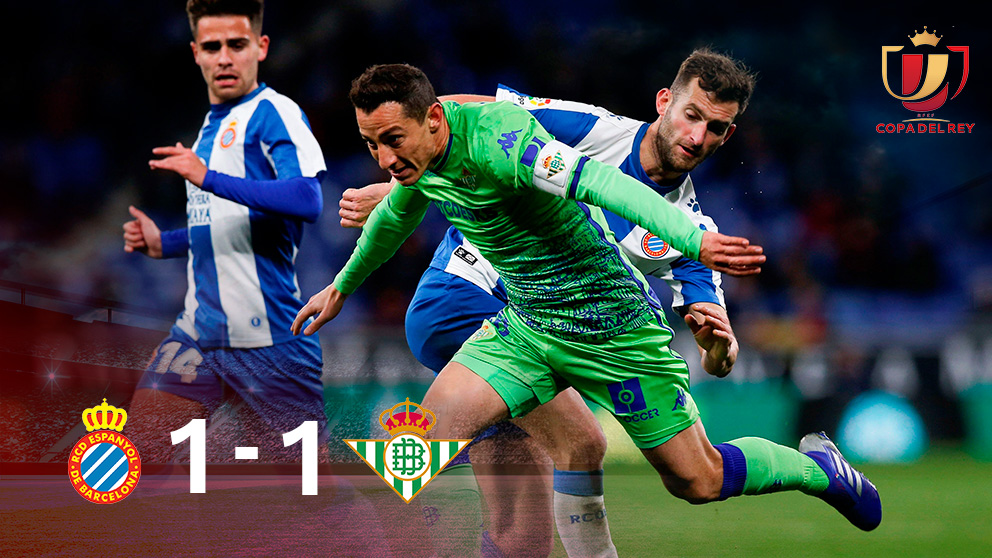 Espanyol Betis: Resultado, y goles (1-1) | Copa del Rey