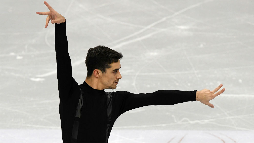 Javier Fernández, durante una competición. (AFP)