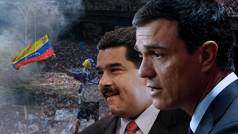 Nicolás Maduro y Pedro Sánchez.