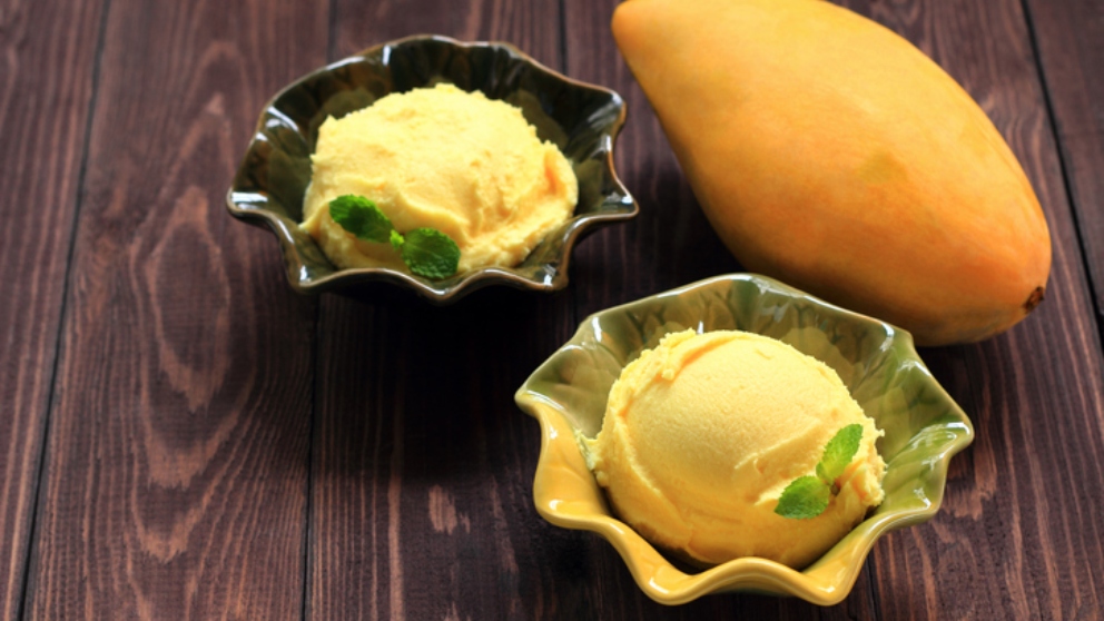 Receta de Mousse de helado de mango