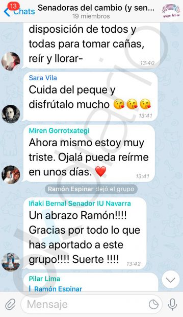 «La coherencia imponía irme»: OKDIARIO accede al adiós de Espinar a sus compañeros en Telegram