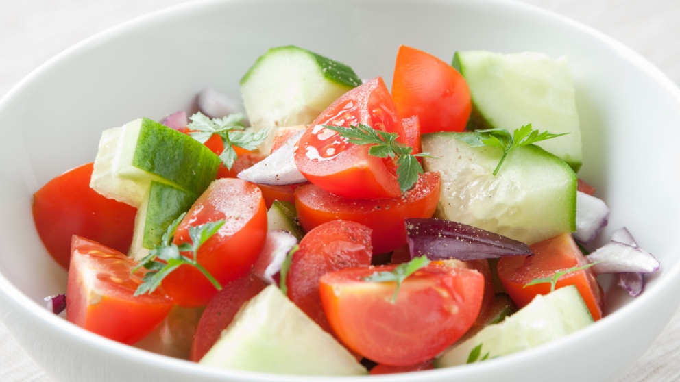 Receta de ensalada de pepino y tomate