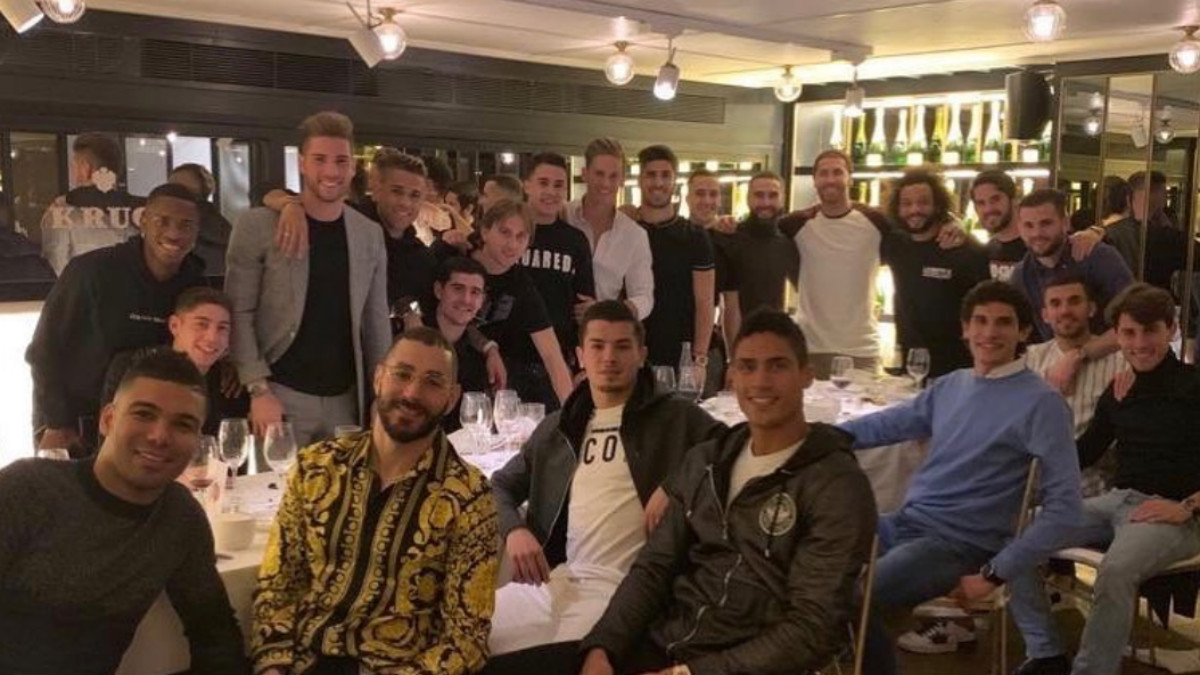 Los jugadores del Real Madrid compartieron esta imagen en Instagram tras la reunión (Instagram)