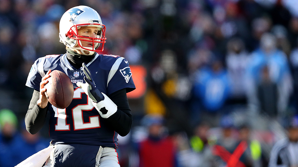 Un acción del encuentro de los New England Patriots. (Getty)