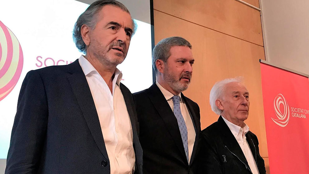 El filósofo francés Bernard-Henri Lévy junto a Albert Boadella. Foto: Europa Press