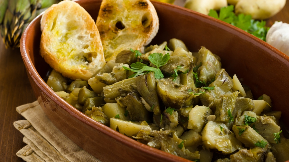 Receta de alcachofas confitadas
