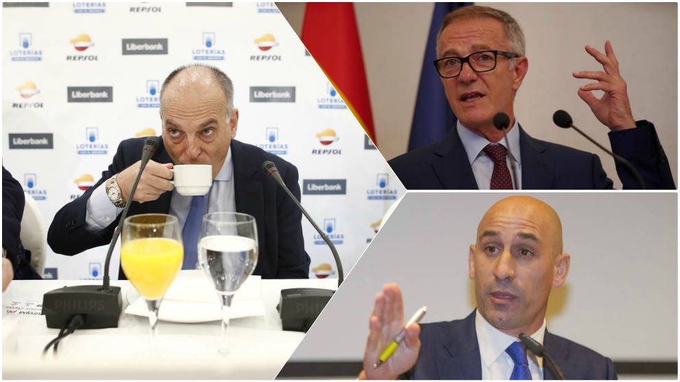 Tebas, Guirao y Rubiales, enfrentados por el caso Reus.