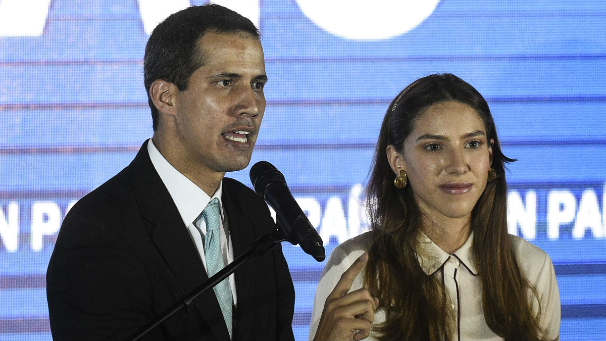 Juan Guaidó presentando el Plan País este jueves (AFP).