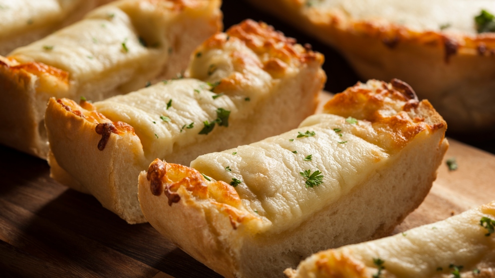 Receta de pan de ajo con queso