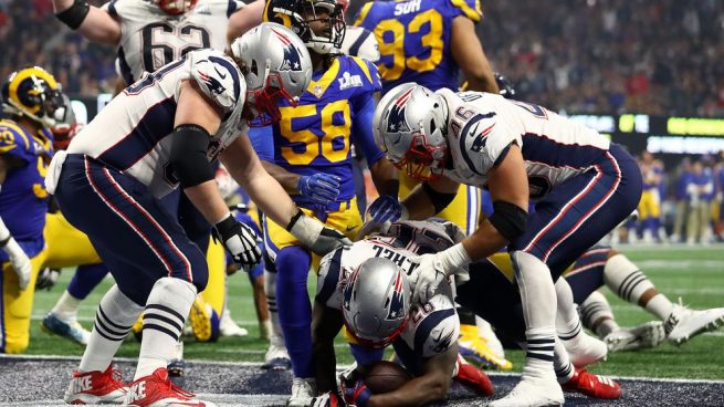 New England Patriots vencen en la Super Bowl LIII ante los New England Rams Getty)