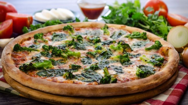 masa de pizza de brócoli