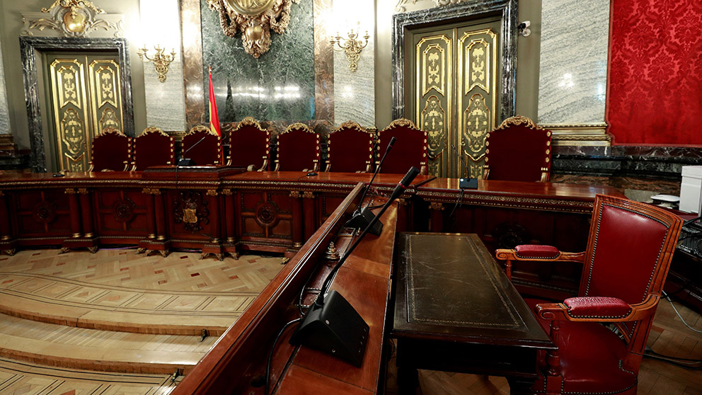 Sala del Tribunal Supremo donde tendrán lugar los juicios del procés. (Foto: Agencia EFE)