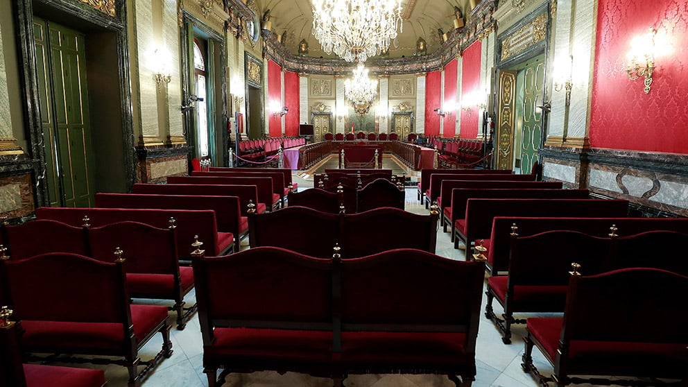 Sala del Tribunal Supremo donde tendrán lugar los juicios del procés. (Foto: Agencia EFE)